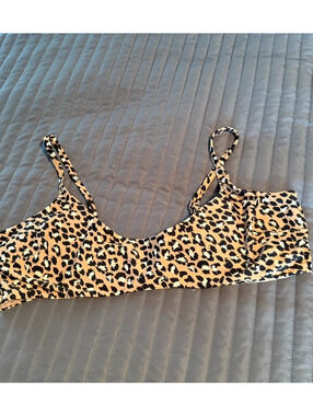 Aerie leopard swim top new xl